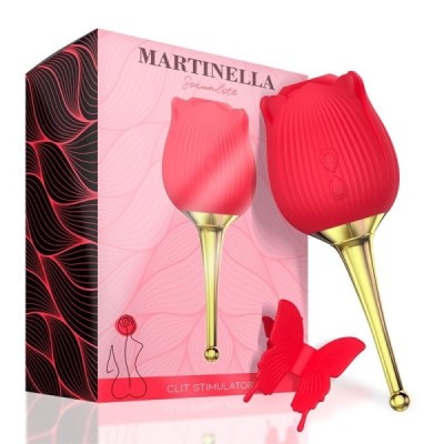 Ventouse de clitoris avec Point Vibrator - Rouge foncé Ventouse de clitoris avec Point Vibrator - Rouge foncé