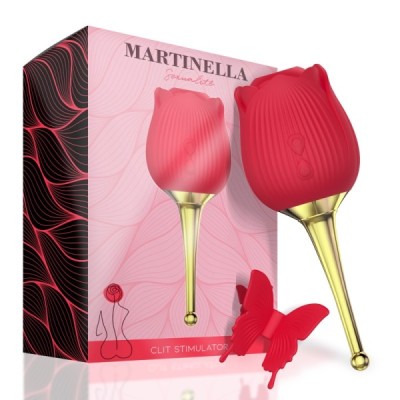 Ventouse de clitoris avec Point Vibrator - Rouge foncé Ventouse de clitoris avec Point Vibrator - Rouge foncé