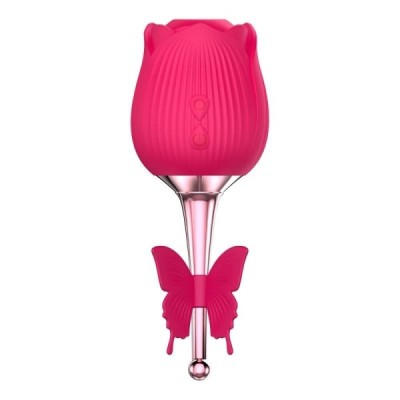 Ventouse de clitoris avec Point Vibrator - Or rose Ventouse de clitoris avec Point Vibrator - Or rose