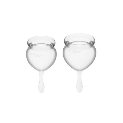 Coupe menstruelle Feel Good  Transparent Pack de 2