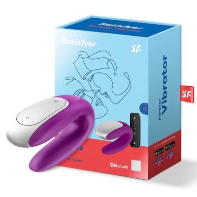 Vibromasseur Satisfyer Double Fun  pour Couples avec APP et Télécommande - Violet