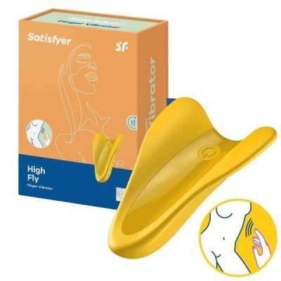 Vibromasseur à doigt SATISFYER High Fly - Jaune Vibromasseur à doigt SATISFYER High Fly - Jaune