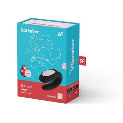 Stimulateur Connecté pour Couple Satisfyer Double Joy - Noir Stimulateur Connecté pour Couple Satisfyer Double Joy - Noir