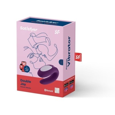 Stimulateur Connecté pour Couple Satisfyer Double Joy - Violet