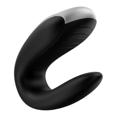 Stimulateur pour Couple Connecté Satisfyer Double Fun-Noir