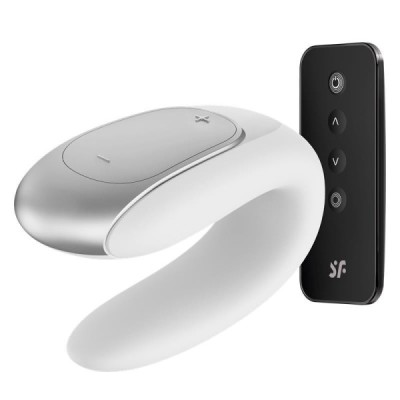 Stimulateur pour Couple Connecté Satisfyer Double Fun-Blanc Stimulateur pour Couple Connecté Satisfyer Double Fun-Blanc