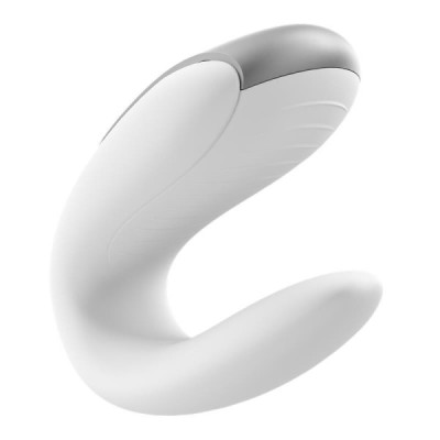 Stimulateur pour Couple Connecté Satisfyer Double Fun-Blanc