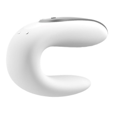 Stimulateur pour Couple Connecté Satisfyer Double Fun-Blanc