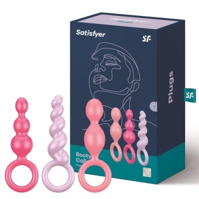 Pack 3 Plugs  Anal Satisfyer Booty Call Colored