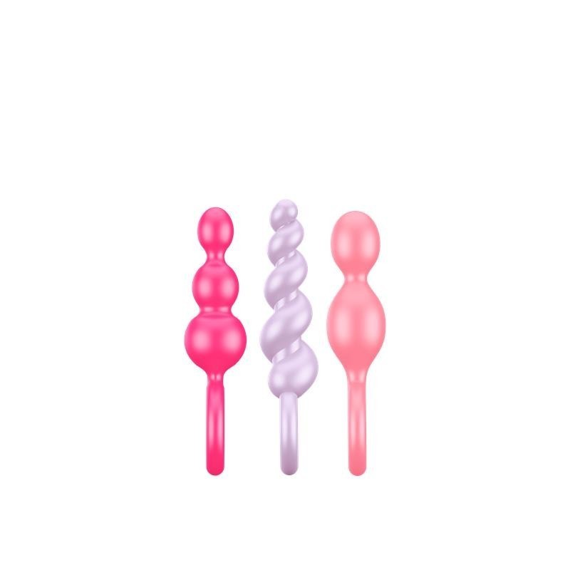 Pack 3 Plugs  Anal Satisfyer Booty Call Colored