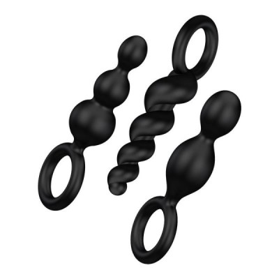 Pack 3 Plugs  Anal Satisfyer Silicone Noir