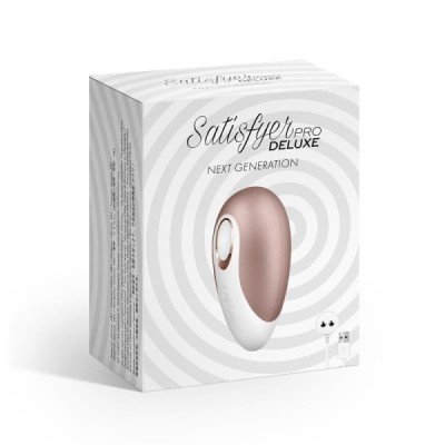 Satisfyer Pro Deluxe - Or clair et Blanc