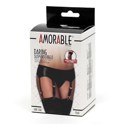 Porte-jarretelles Wetlook avec Bas et Culotte Porte-jarretelles Wetlook avec Bas et Culotte